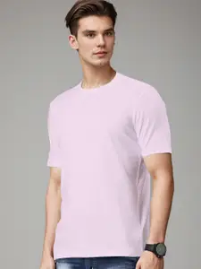Huetrap Round Neck Short Sleeves Cotton T-shirt