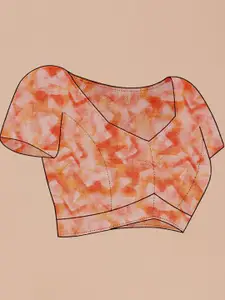 Anouk Abstract Printed Pure Linen Tussar Saree