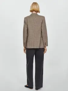MANGO Houndstooth Pattern Blazer