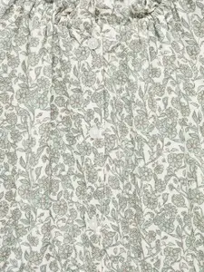 Mango Kids Girls Cotton Floral Print Puff Sleeve Fit & Flare Dress