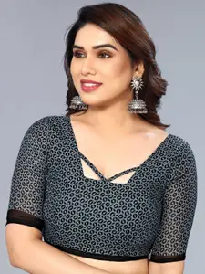 ANAND SAREES Selection of 2 Polka Dots Printed Sarees