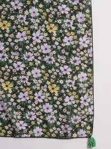 Trend Arrest Pack Of 2 Floral Printed Scarves