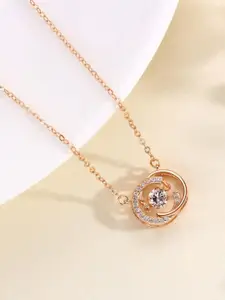 MYKI Rose Gold-Plated Quirky Pendants with Chains