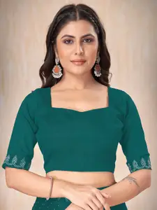 Saree mall Embellished Beads and Stones Poly Chiffon Sarees