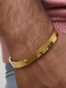 MEENAZ Men Rose Gold-Plated  American Diamond Kada Bracelet