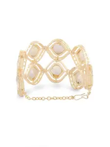 AMI Gold-Plated Austrian Diamonds Studded Wraparound Bracelet
