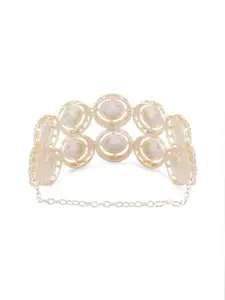 AMI Gold-Plated Austrian Diamonds Studded Wraparound Bracelet