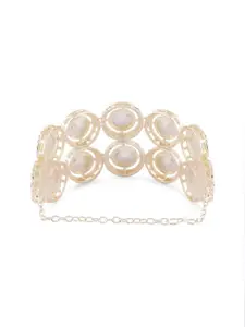 AMI Gold-Plated Austrian Diamonds Studded Wraparound Bracelet