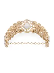 AMI Gold-Plated Austrian Diamonds Studded Wraparound Bracelet