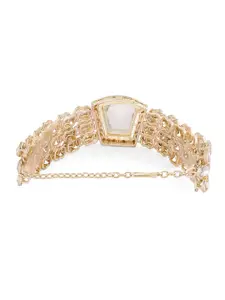 AMI Gold-Plated Austrian Diamonds Studded Wraparound Bracelet