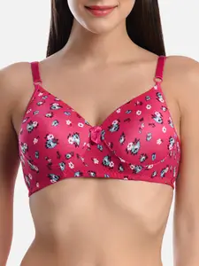 FIMS Pack of 3 Floral Printed Full Coverage Everyday Bras With All Day Comfort