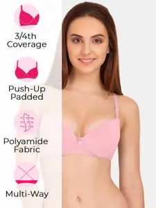 Tweens Pack of 3 Push-Up Soft Polyamide 3/4th Coverage Bra