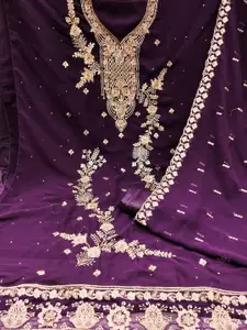 MANVAA Embellished Unstitched Dress Material