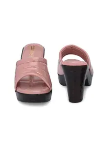 The Roadster Lifestyle Co. Women Peach Coloured Open Toe Platform Heels