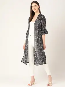 WISSTLER Printed Longline Open Front Shrug