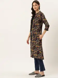 WISSTLER Printed Longline Open Front Shrug