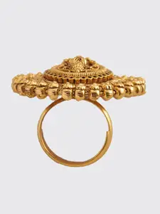 Kushal's Fashion Jewellery Gold-Plated Antique Ring