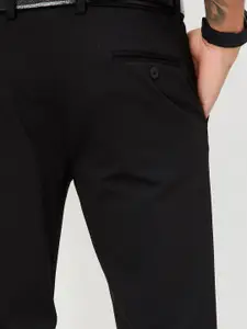 max Men Regular Fit Mid-Rise Formal Trousers