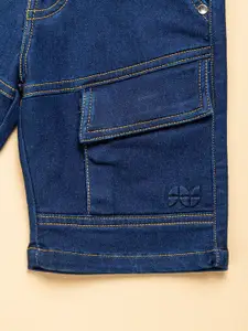 Purple United Kids Boys Mid Rise Denim Shorts
