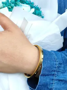 MEENAZ Rose Gold-Plated Kada Bracelet