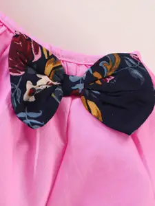 CrayonFlakes Girls Off-Shoulder Puff Sleeves Top with Palazzos