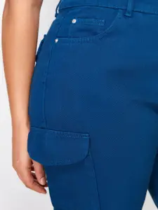 Trendyol Women Plus Size Pure Cotton Denim Cargo