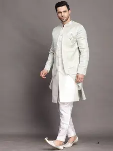 Utsav Fashion Self Design Sherwani With Kurta & Dhoti Pant