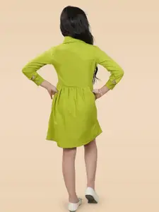 BAESD Girls Shirt Collar Shirt Style Dress