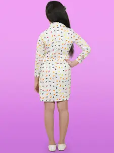 BAESD Conversational Printed Crepe Fit & Flare Dress