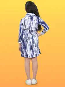 BAESD Girls Tie & Dye Dyed Tie Up Shirt Dress