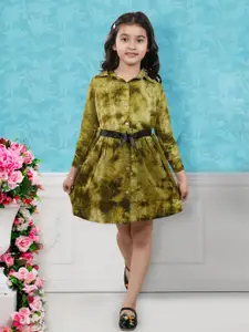 BAESD Abstract Print Shirt Style Dress