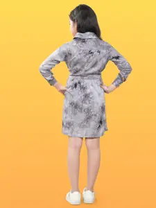 BAESD Girls Abstract Printed Shirt Dress