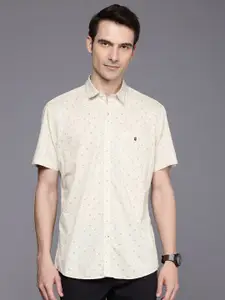 Louis Philippe Sport Pure Cotton Slim Fit Floral Opaque Printed Casual Shirt