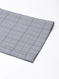 Louis Philippe Ath.Work Men Checked Super Slim Fit Smart Casual Trousers