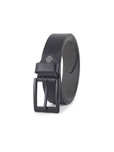 The Roadster Lifestyle Co. Men Black Textured Leather Belt