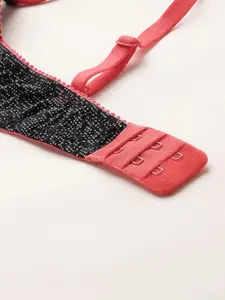 DressBerry Black Printed Full Coverage Lightly Padded Everyday Bra with All Day Comfort