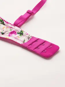 DressBerry Pink Printed Full Coverage Lightly Padded Everyday Bra with All Day Comfort