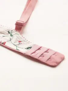 DressBerry White Printed Full Coverage Lightly Padded Everyday Bra with All Day Comfort