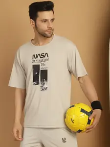 MACK JONNEY Printed Round Neck Oversized T-Shirt With Shorts