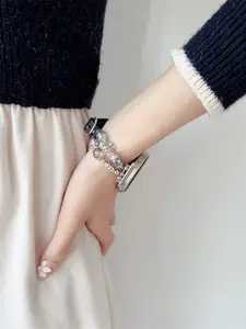 PEEPERLY Women Sparkling Crystal Charm Watch Strap