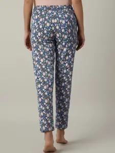 Amante Women Mid Rise Ankle Length Straight-Leg Lounge Pants