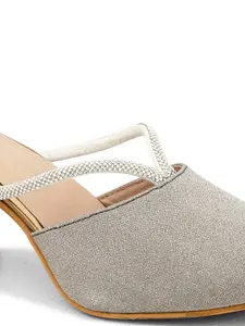 XE Looks Embellished Block Heel Mules