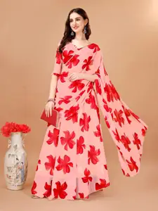 KALINI Floral Printed V-Neck Semi Stitched Lehenga & Unstitched Blouse With Dupatta