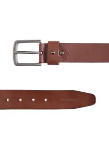 Peter England Men Textured Wide Leather Belt