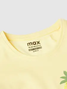 max Girls Graphic Printed Pure Cotton T-shirt