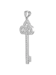Peora Silver-Plated Cubic Zirconia Contemporary Pendant