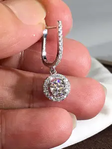 Peora Contemporary Silver Plated Cubic Zirconia Drop Earrings