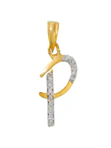 UNIVERSITY TRENDZ Gold-Plated Cubic Zirconia Contemporary Pendant