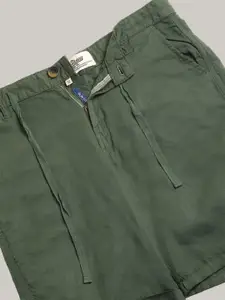 Roadster Men Slim Fit Cotton Linen Shorts