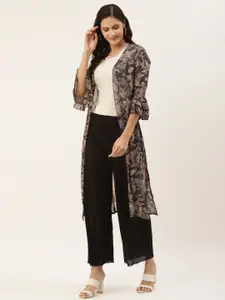 WISSTLER Floral Printed Longline Shrug